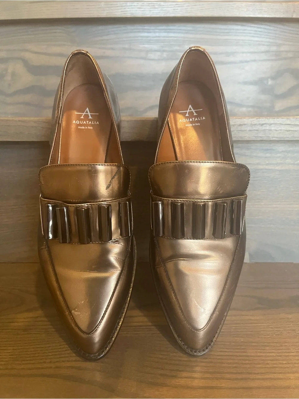 Aquatalia Metallic Bronze Women’s Flats Size 7.5